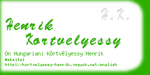 henrik kortvelyessy business card
