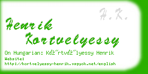 henrik kortvelyessy business card